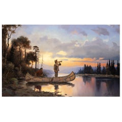 The Moose Hunter Original Oil Painting by Greg Parker