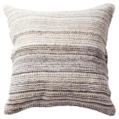 Handwoven Wool Throw Pillow in Natural from Argentina, in Stock