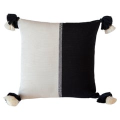 Handwoven Fine Cotton Color Block Throw Pillow from Peru, in Stock