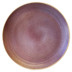 Handmade Ceramic Stoneware Dinner Plate in Lavender, in Stock