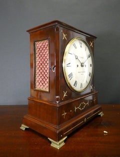 Reloj de pared inglés de la época Regencia, de caoba, con mecanismo de fusée, D. Ray, Bury St Edmunds