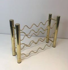 Design Brass Bottles Rack, French, circa 1970