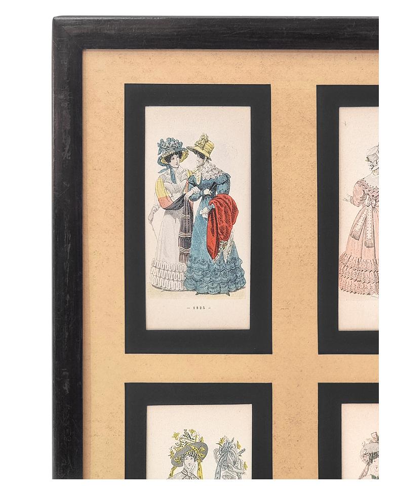 Framed Works On Paper, Illustrations French Women's Fashions, circa 1896 For Sale 5