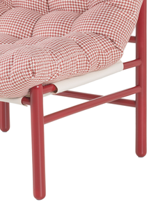 Upholstered Burgundy Armchair, Studio Sample Ready to Ship