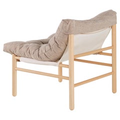 Wallace Armchair, Beige Upholstery, Studio Sample, Ready to Ship
