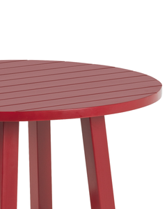 Tavolo da pranzo, Ø 900 mm, legno di pino color New Burgundy, campione da studio pronto per la spedizione
