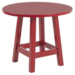 Tavolo da pranzo, Ø 900 mm, legno di pino color New Burgundy, campione da studio pronto per la spedizione