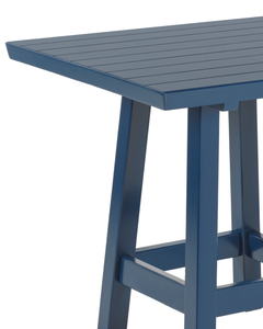 Square Dining Table, Pine Wood in Night Sea, Studio Sample Ready to Ship