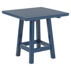 Square Dining Table, Pine Wood in Night Sea, Studio Sample Ready to Ship