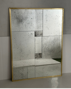 Patchwork Mirror, Aged Finish, 1130x1110mm, Studio Sample Ready to Ship