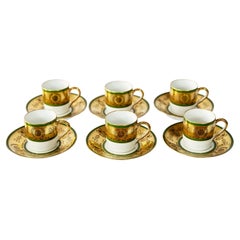 Set 12 pcs. French Limoges Porcelain Espresso Cups/Saucers