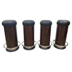 Set of 4 Pcs. Italian Mid-Century Luciano Frigerio Bar Stools, 1970's