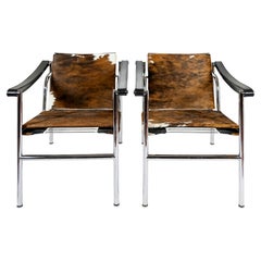 Pair of Vintage Le Corbusier Armchairs LC1 by Cassina
