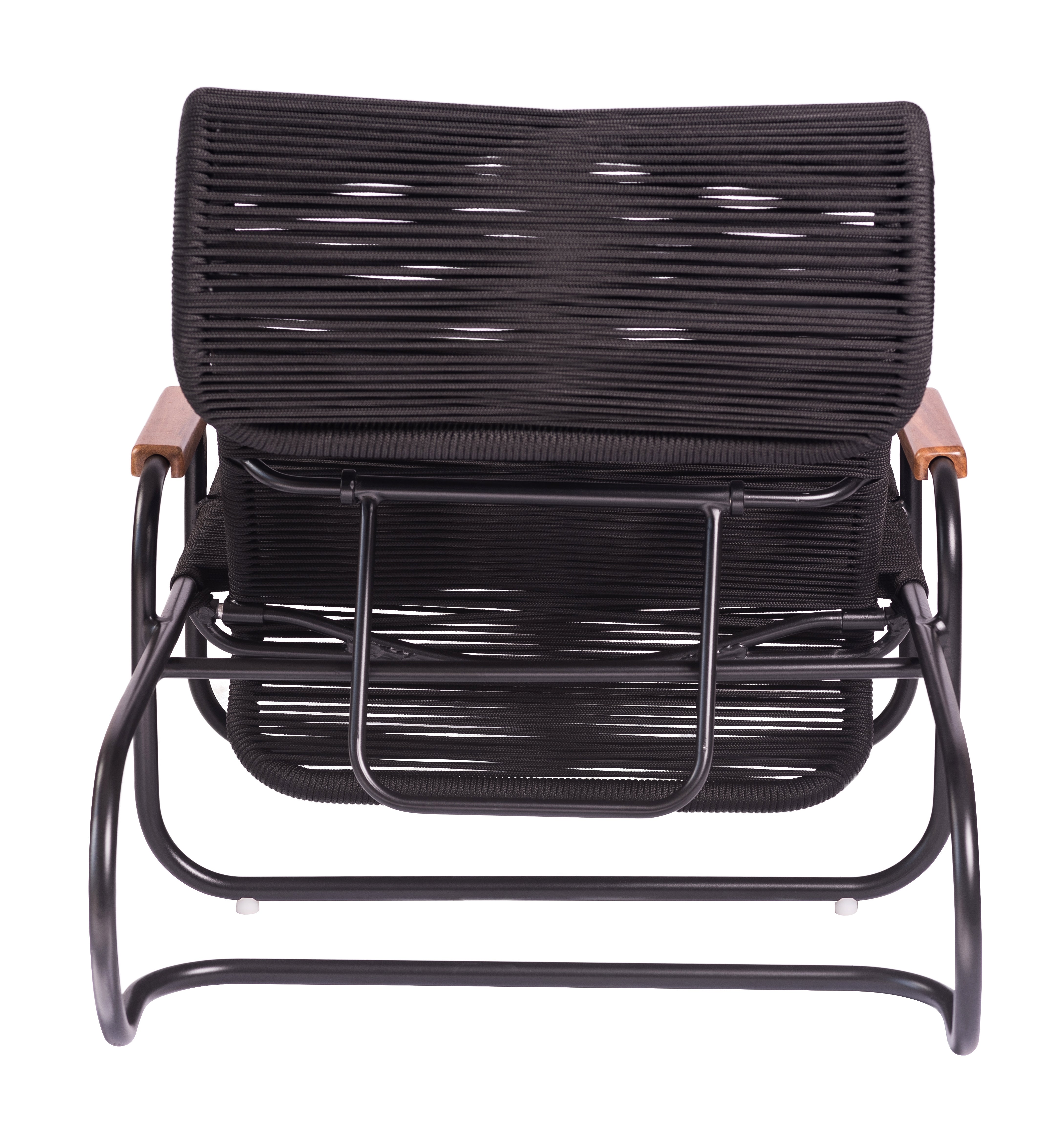 Elo Chaise In Metal And Rope For Outdoor Use With Wood Arms By Filipe Ramos For Sale At 1stdibs