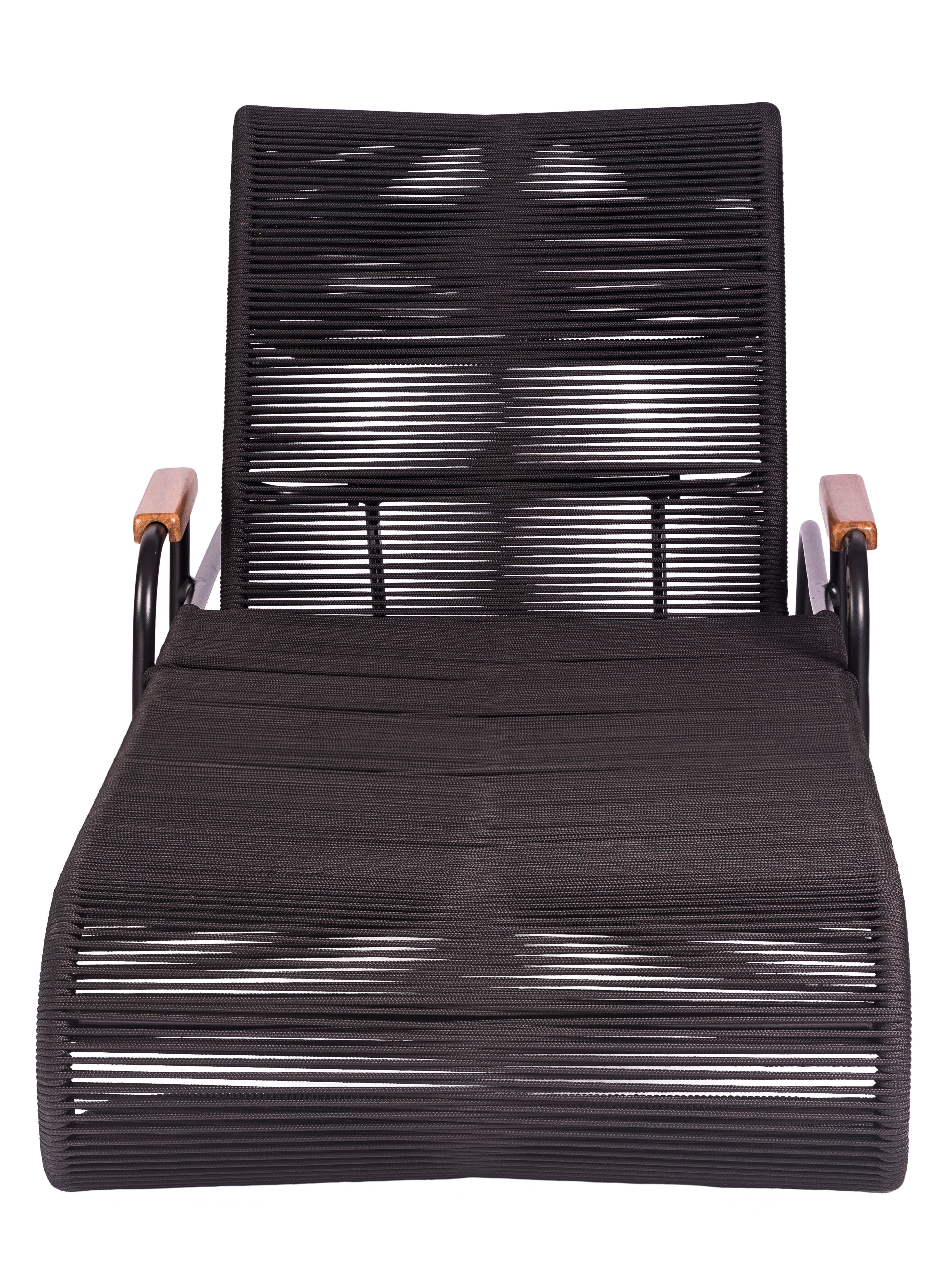 Elo Chaise In Metal And Rope For Outdoor Use With Wood Arms By Filipe Ramos For Sale At 1stdibs