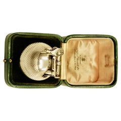 Antique Dunhill Silver Engine Turned Ball Lighter, Dated 1929, London Assay