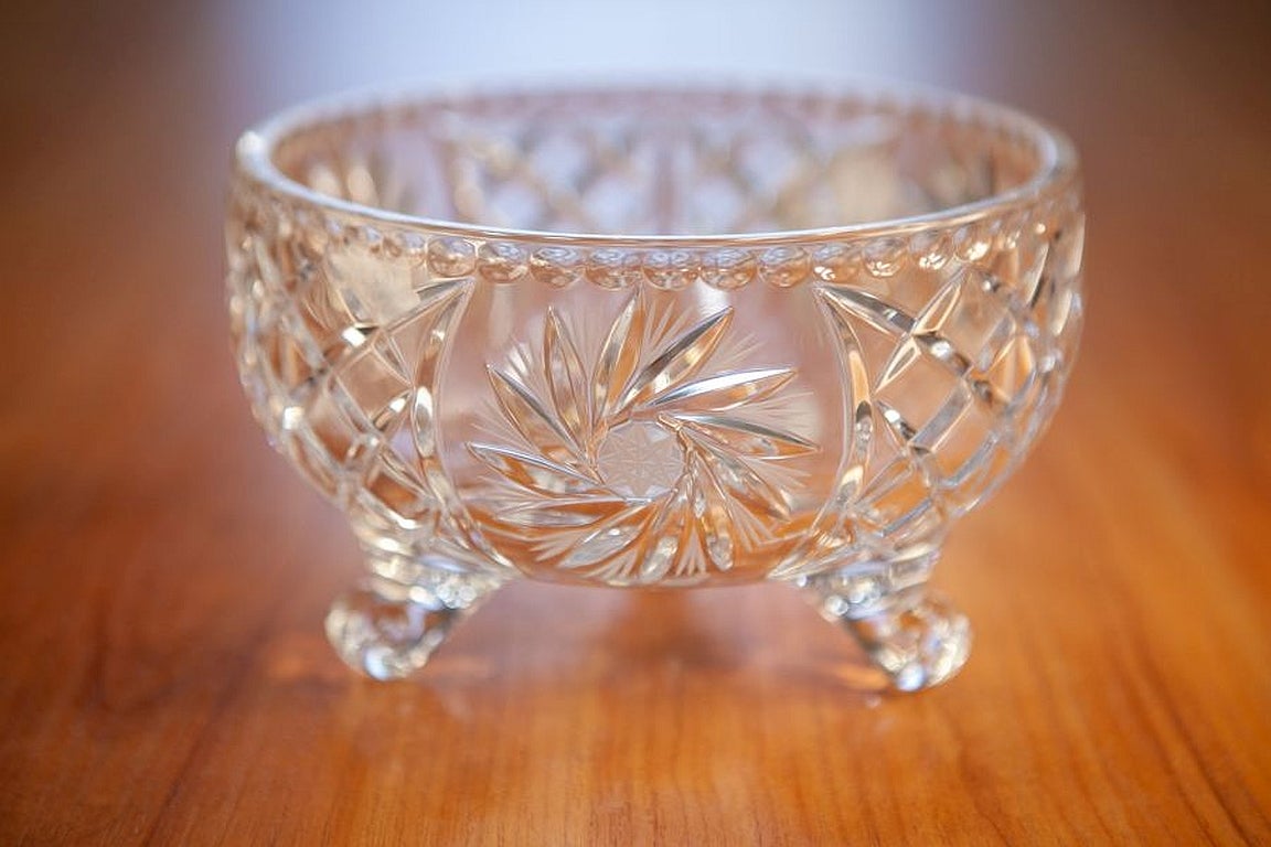 New Crystal Salad Bowl From Huta Julia For Sale at 1stDibs