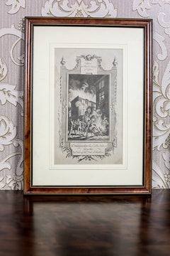 Ensemble de trois gravures historiques anglaises d'après Samuel Wale, cadres en noyer, vers 1