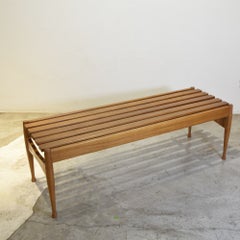Fratelli Reguitti Slatted Bench in Beech Wood by Gio Ponti, 1960s