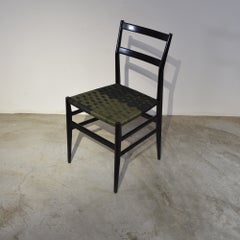 Gio Ponti Leggera Chair for Cassina Black Lacquered Ash 1950s