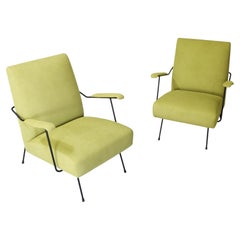 Mario Franchioni für Framar: Slipper-Sessel aus Metallrohr, 1950er Jahre