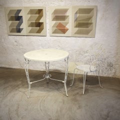 Round Wrought Iron Garden Table in the Style of *Casa e Giardino*, Late 1950s.