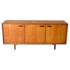 Scandinavian Teak Sideboard with Three Doors and Interior Drawers, 1960s