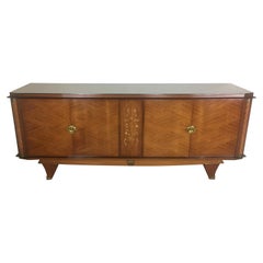 Jules Leleu Attributed French Art Deco Credenza Sideboard or Buffet 