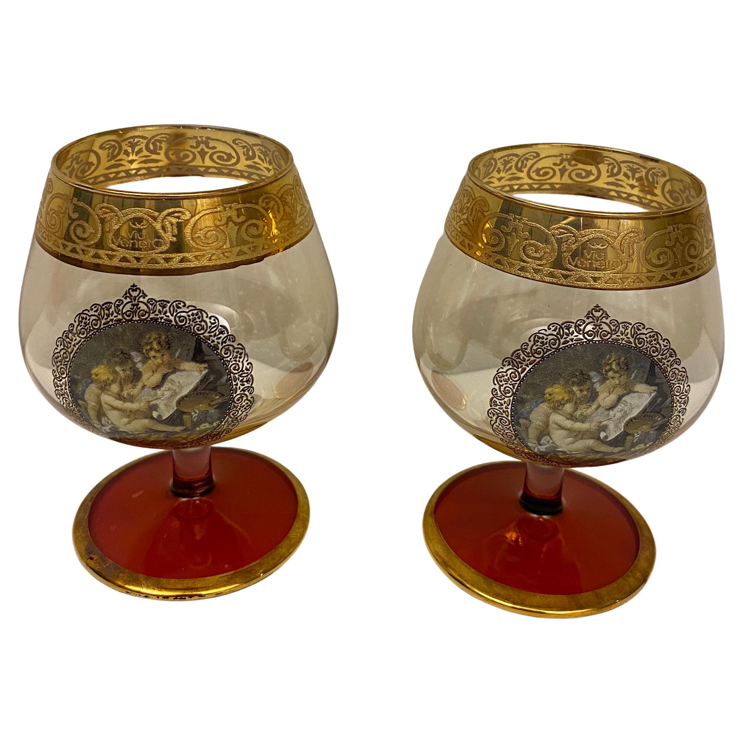 Set of 2 Via Veneto Cordial, Cognac or Liquor Glasses by Spiegelau For Sale