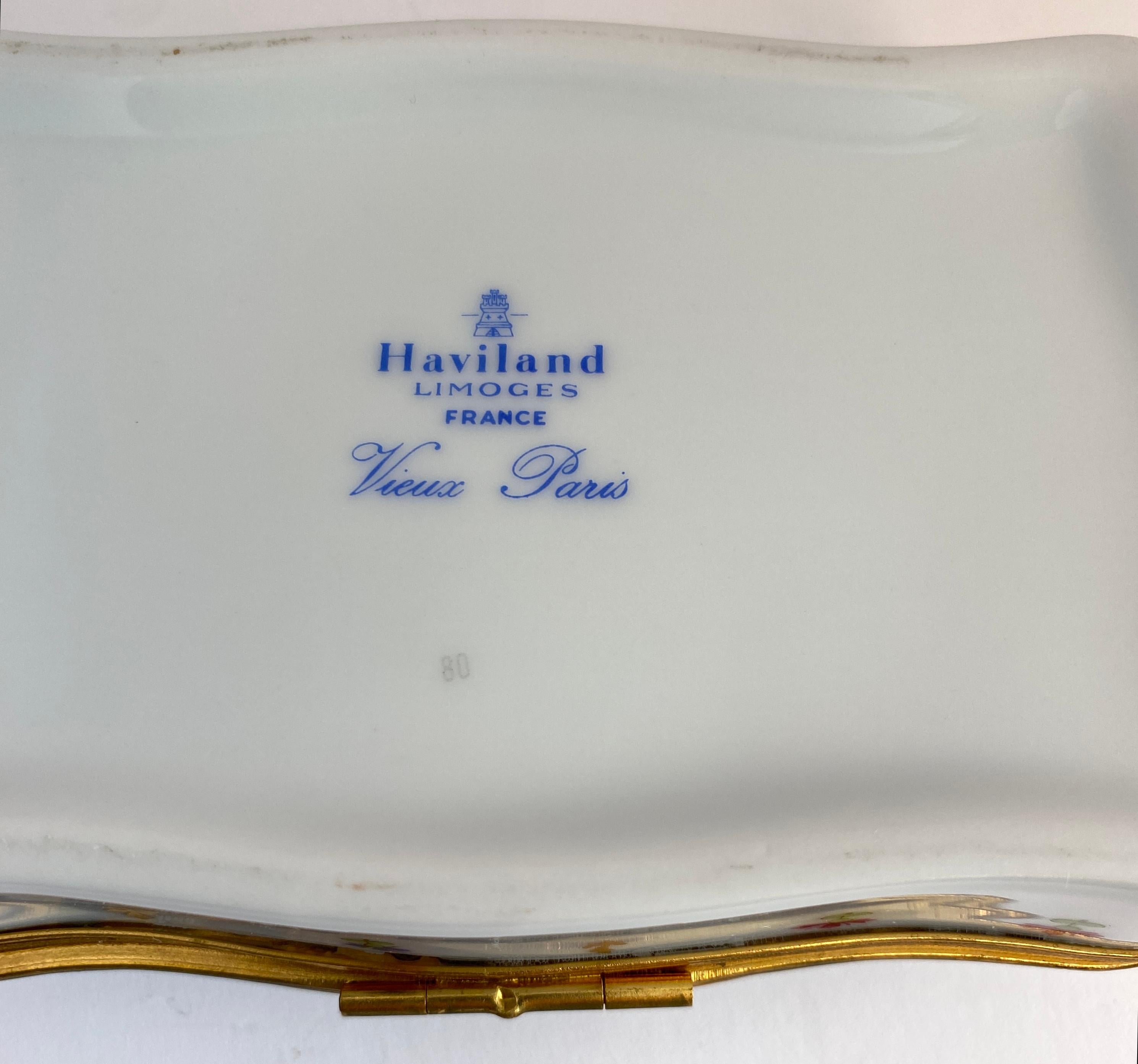 Theodore Haviland Limoges Jewelry Box, Limoges Porcelain Trinket Box,
Louis XVI style porcelain jewelry box.

A lovely Haviland Limoges jewelry box or trinket box perfect for storing your favorite items. 
Hand-crafted, hand-painted porcelain box.