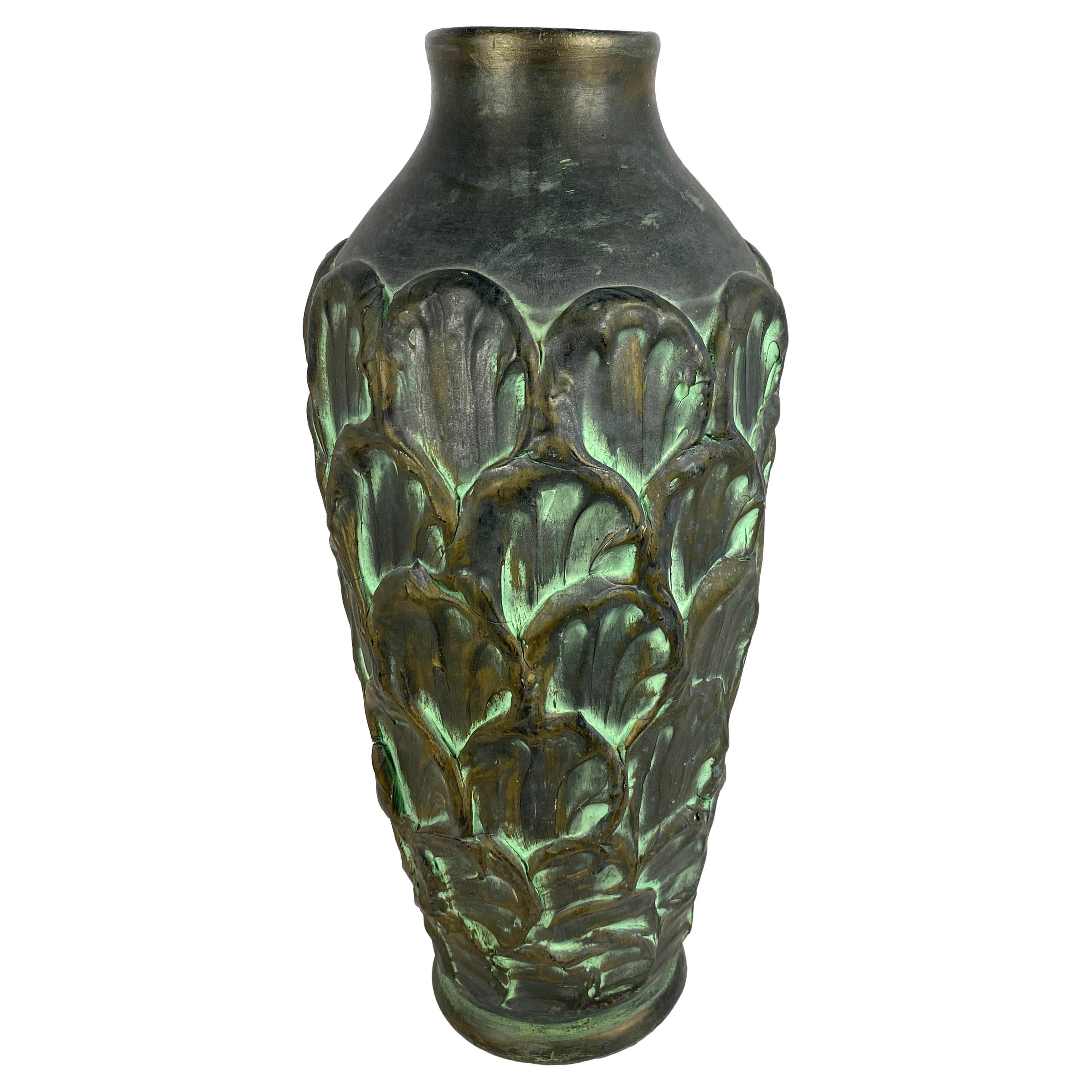 Large Art Deco Style Ceramic Vase attrib. to Max Laeuger For Sale
