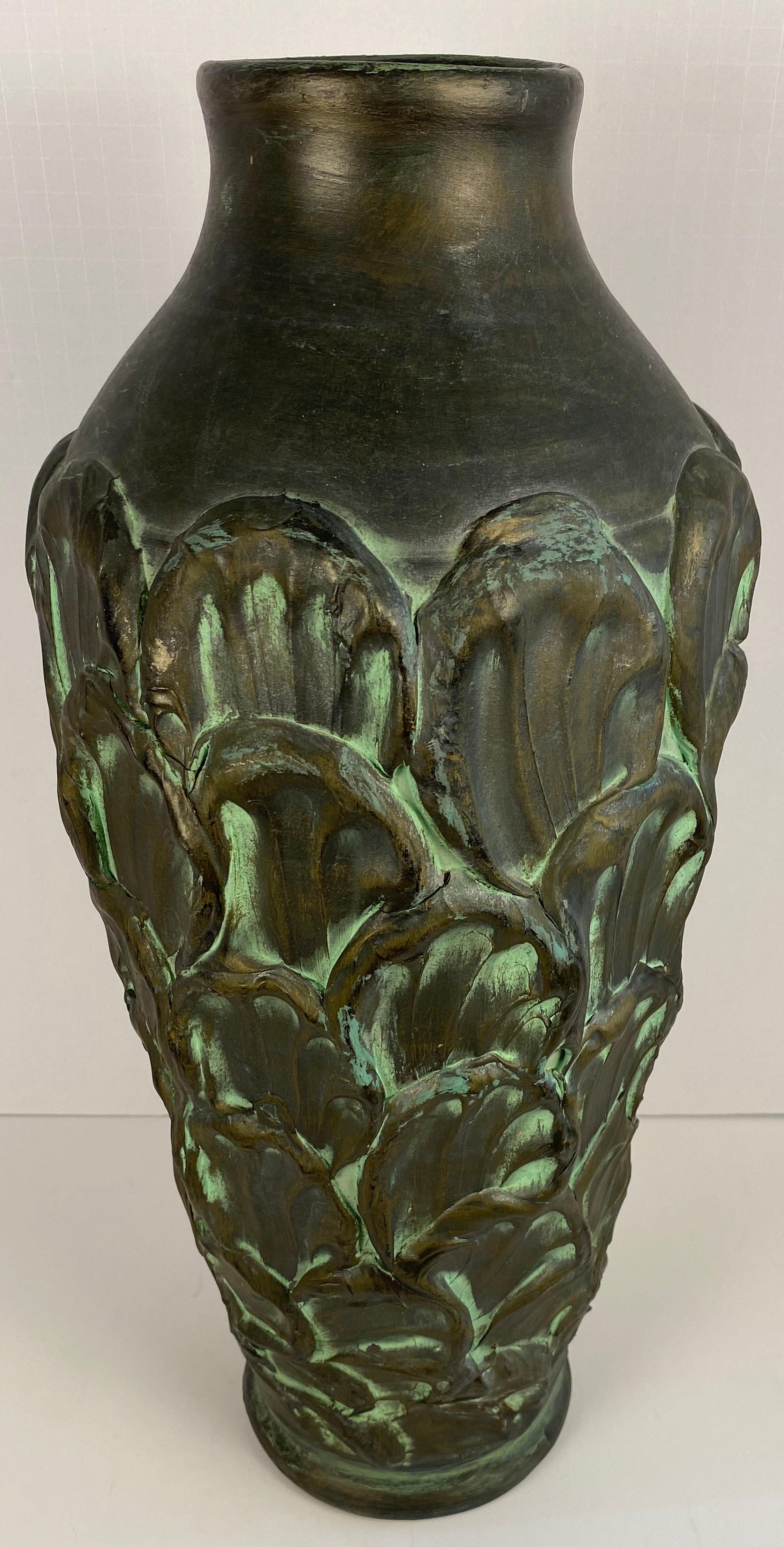 French Large Art Deco Style Ceramic Vase attrib. to Max Laeuger For Sale