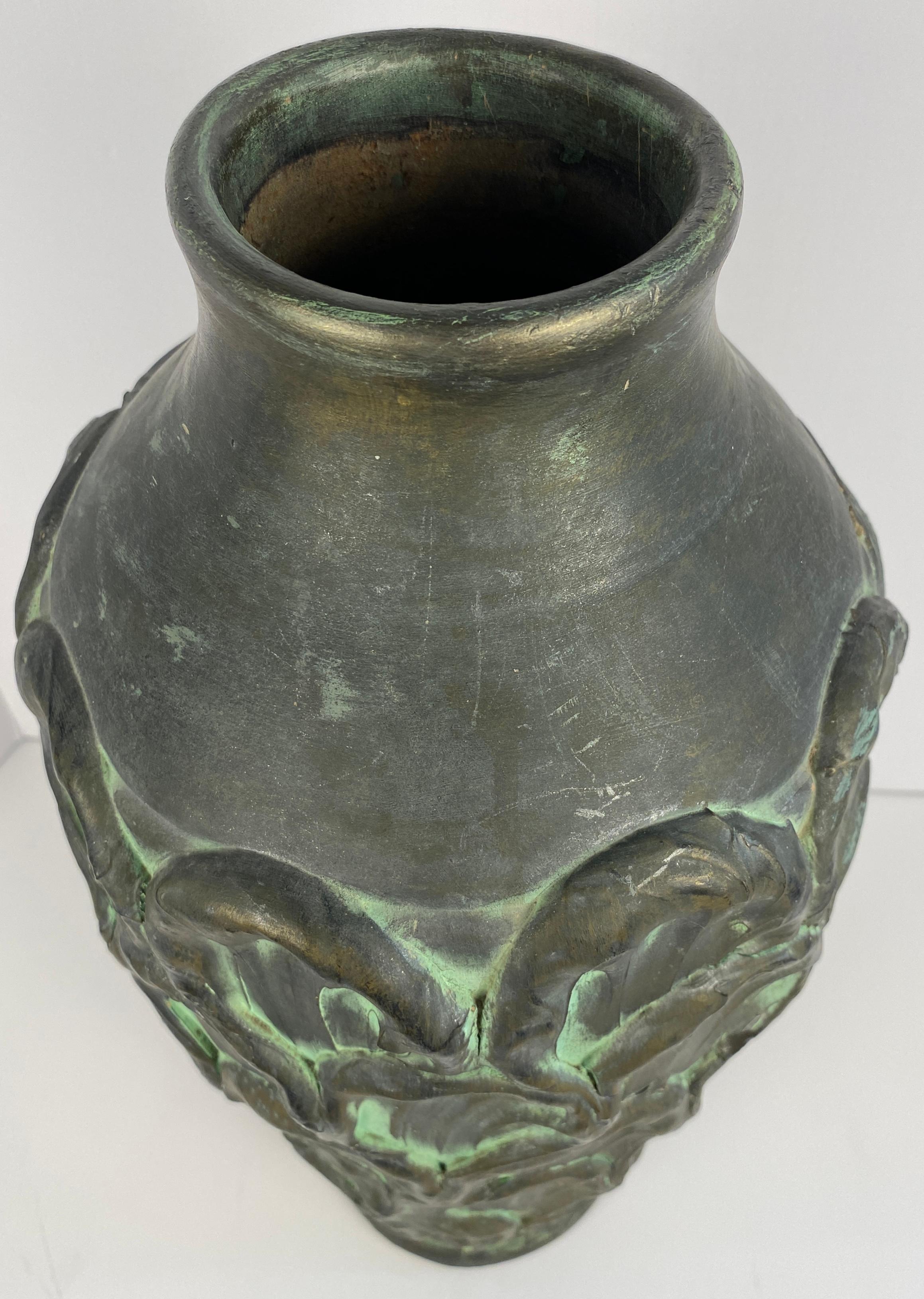 Hand-Crafted Large Art Deco Style Ceramic Vase attrib. to Max Laeuger For Sale