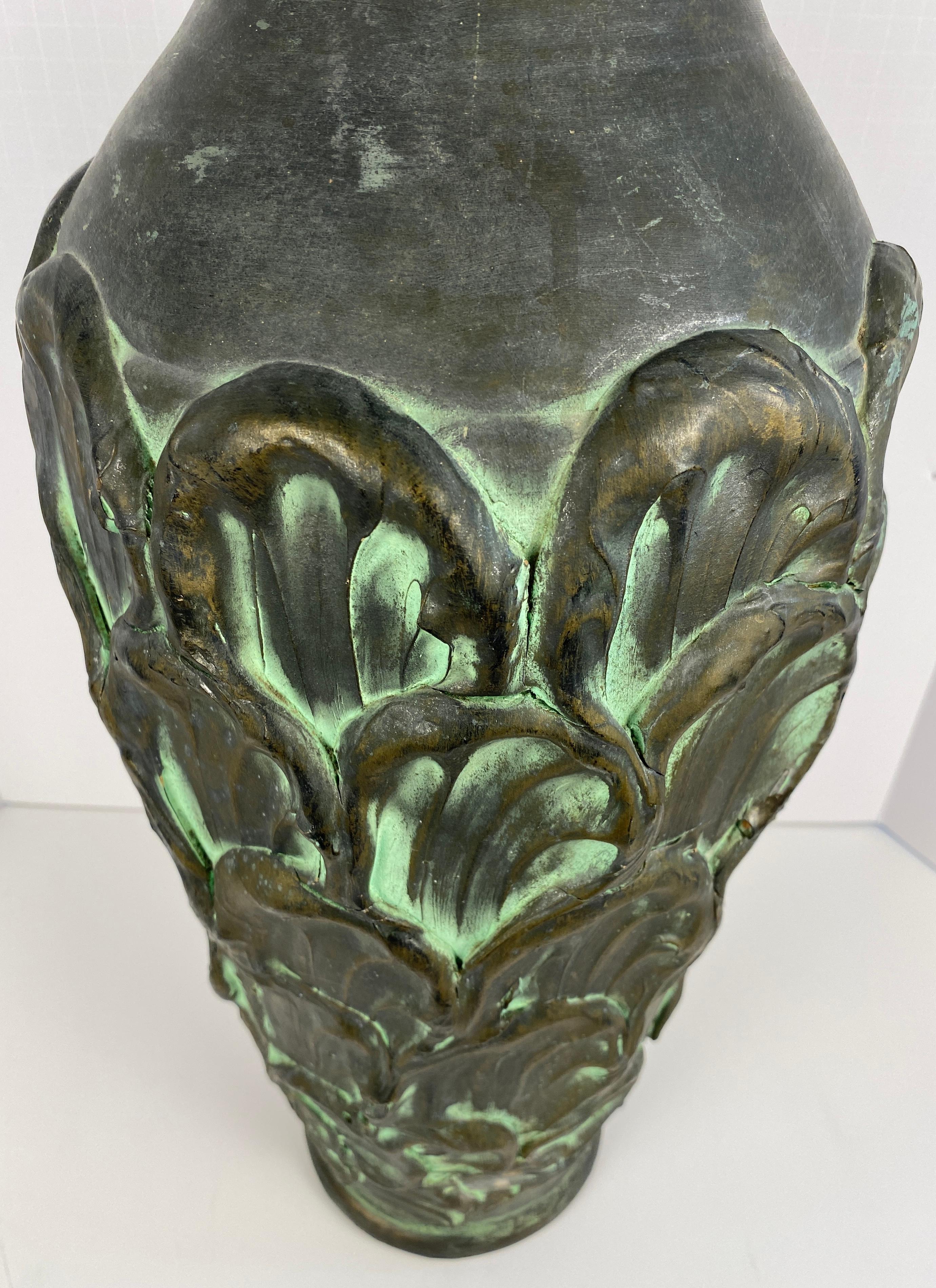 Large Art Deco Style Ceramic Vase attrib. to Max Laeuger In Good Condition For Sale In Miami, FL