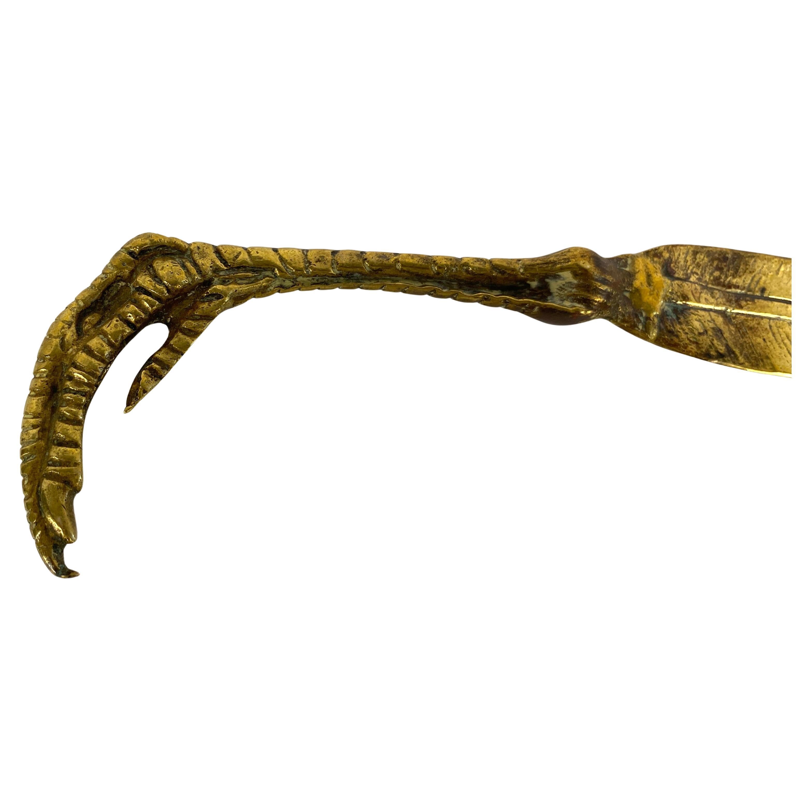 Französisch Art Deco Bronze Claw & Quill Brieföffner, seltene Bronze Brieföffner (Art déco) im Angebot