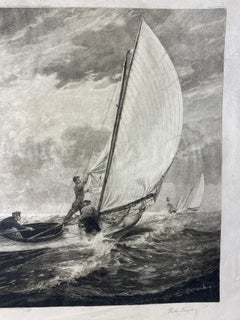 Antique Nautical Seascape Circa 1919 Maritime Engraving Print