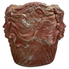 French Classical Revival Limestone Planter, Finely Carved Limestone Jardiniere