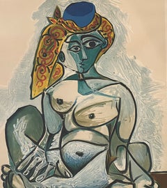 1974 Pablo Picasso Menton Biennale French Exhibition Lithographic Poster
