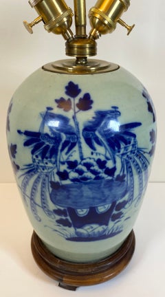 Blue and White French Porcelain Table Lamp