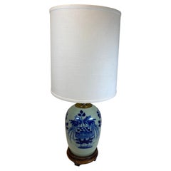 Blue and White French Porcelain Table Lamp