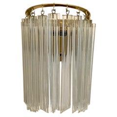 Venini Wandleuchte aus Muranoglas und Messing, Mid-Century-Modern-Stil