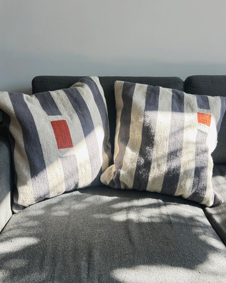 Hand-Woven Bespoke set of Handwoven Throw Pillows For Sale