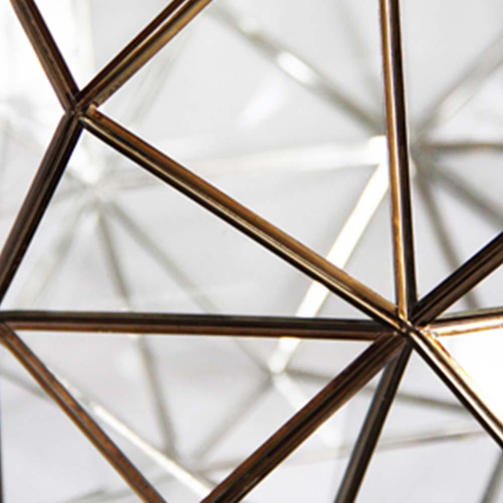 These glass lanterns are made in a generations-old workshop in Granada, Spain. Each pendant light is hand forged, and reflects the influence of Moorish design that can be observed throughout the region.

With their multitude of diamond-shaped panes