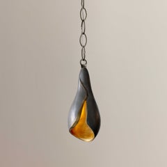 5 Port Round Canopy with 5x Lirio in Gunmetal Finish, Flor de Bronce Collection