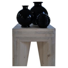 Art-Déco-Set aus 3 schwarzen Vasen von Harald Notini für Pukeberg, Schweden, 1930er Jahre