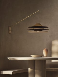 Hand Crafted Long Wall Light Sconce with Simple Shade 03, Double Cloth