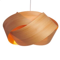 Lustre suspendu scandinave en bois de cyprès de 27 pouces en édition limitée