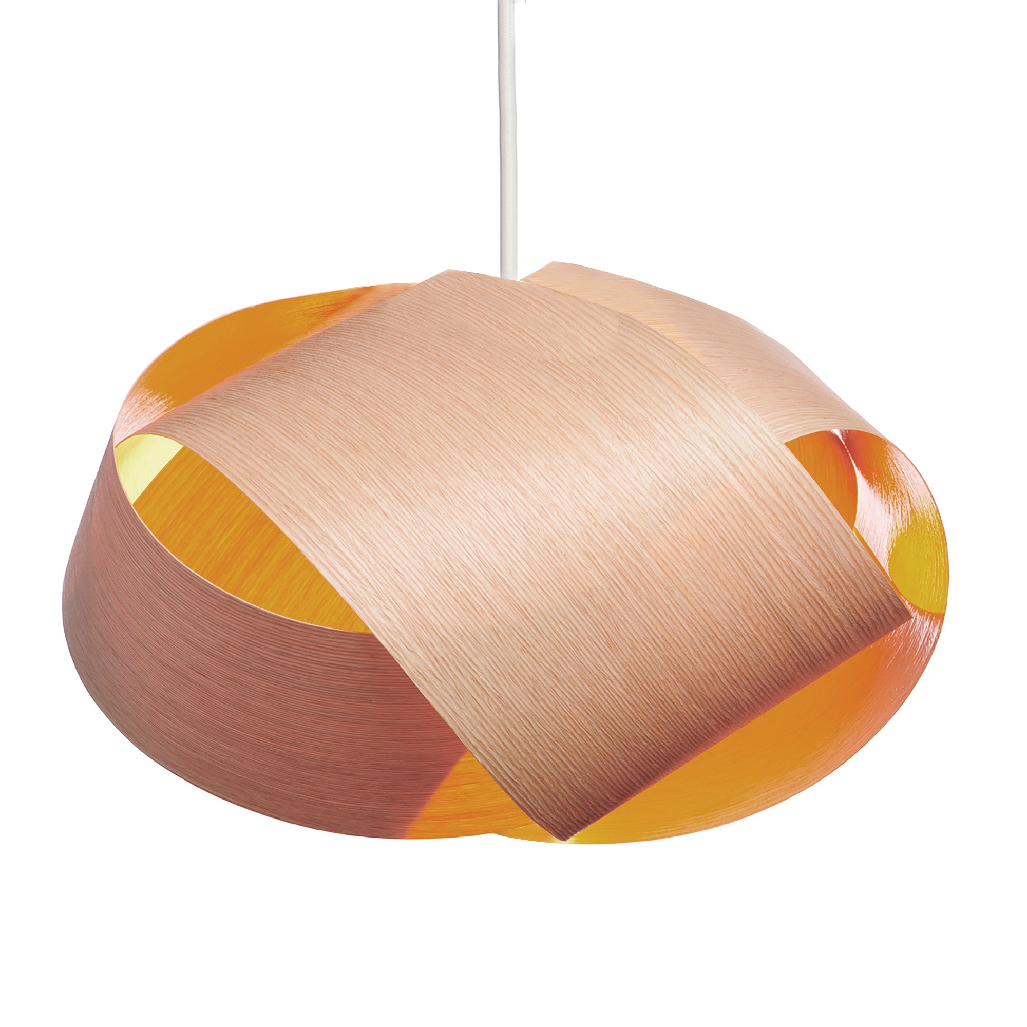 Scandinavian Modern Wood Veneer 14" Pendant