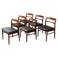 Set of 6 Mid-Century Rosewood Dining Chairs by Henning Kjærnulf, Danish, 1960s
