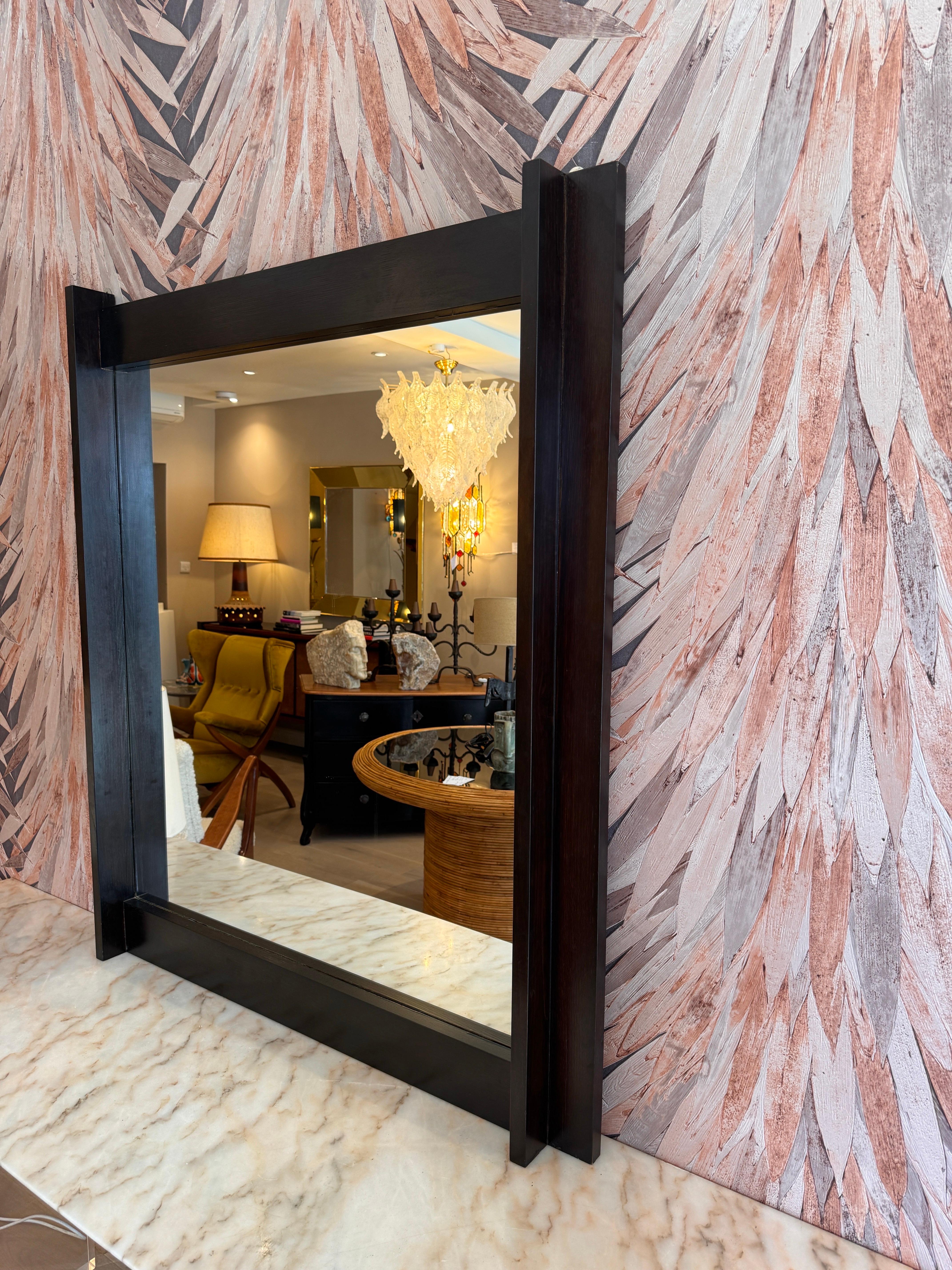 Eine große Art Deco Messing & abgeschrägten Glas overmantel Spiegel im Angebot 9